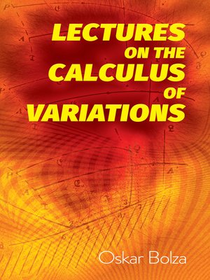cover image of Lectures on the Calculus of Variations